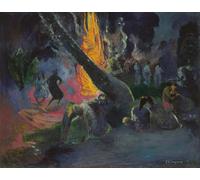 WYKUJMYTO Portrait Tableaux Imprimer Affiche Affiches Impression Upa Upa La Danse Du Feu Upa Upa de Paul Gauguin Vintage Impressions sur Toile Décorations Pour la Maison 60x90cm