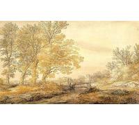 WYKUJMYTO Tableaux Célèbres Art Impression Toile Murale Tableau Berger avec des animaux par Aelbert Cuyp Affiche de Art Pour un Usage Bureautique 60x90cm