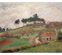 WYKUJMYTO Tableaux Célèbres Art Impression Toile Murale Tableau Bretagne Cottages Riec par Lucien Pissarro Affiche de Art Pour un Usage Bureautique 60x90cm