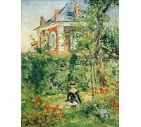 WYKUJMYTO Tableaux Célèbres Art Impression Toile Murale Tableau dans le Jardin de Bellevue d'Edouard Manet Affiche de Art Pour un Usage Bureautique 60x90cm