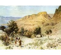 WYKUJMYTO Tableaux Célèbres Art Impression Toile Murale Tableau David S Camp à Ein Gedi où il a caché la Bible par William Brassey Hole Affiche de Art Pour un Usage Bureautique 60x90cm