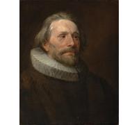 WYKUJMYTO Tableaux Célèbres Art Impression Toile Murale Tableau Étude de tête d'un homme en fraise parVan Dyck Affiche de Art Pour un Usage Bureautique 60x90cm