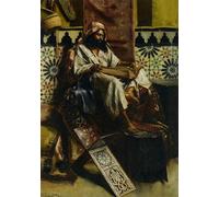 WYKUJMYTO Tableaux Célèbres Art Impression Toile Murale Tableau Étudier le Coran par Rudolf Ernst Affiche de Art Pour un Usage Bureautique 60x90cm
