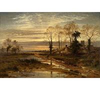 WYKUJMYTO Tableaux Célèbres Art Impression Toile Murale Tableau Février Fill Dyke par Benjamin Williams Leader Affiche de Art Pour un Usage Bureautique 60x90cm