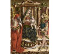 WYKUJMYTO Tableaux Célèbres Art Impression Toile Murale Tableau la dame de l'hirondelle la dame de l'hirondelle d'après par Carlo Crivelli Affiche de Art Pour un Usage Bureautique 60x90cm