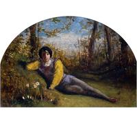 WYKUJMYTO Tableaux Célèbres Art Impression Toile Murale Tableau l'étude sur l'huile du jeune poète par un artiste célèbre Affiche de Art Pour un Usage Bureautique 60x90cm