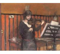 WYKUJMYTO Tableaux Célèbres Art Impression Toile Murale Tableau Madame Miriam Fried la violoniste d'Edouard Vuillard Affiche de Art Pour un Usage Bureautique 60x90cm