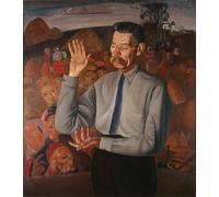 WYKUJMYTO Tableaux Célèbres Art Impression Toile Murale Tableau Portrait de l'auteur Maxime Gorki par Boris Dmitrievitch Grigoriev Affiche de Art Pour un Usage Bureautique 60x90cm