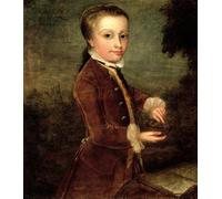 WYKUJMYTO Tableaux Célèbres Art Impression Toile Murale Tableau Portrait de Wolfgang Amadeus Mozart âgé de huit ans par Johan Zoffany Affiche de Art Pour un Usage Bureautique 60x90cm