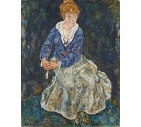 WYKUJMYTO Tableaux Célèbres Art Impression Toile Murale Tableau Portrait d'Edith SchieLa femme de l'artiste par Egon Schiele Affiche de Art Pour un Usage Bureautique 60x90cm