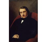WYKUJMYTO Tableaux Célèbres Art Impression Toile Murale Tableau Portrait d'Ernest Renan par Henry Scheffer Affiche de Art Pour un Usage Bureautique 60x90cm