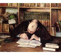 WYKUJMYTO Tableaux Célèbres Art Impression Toile Murale Tableau Portrait d'un homme écrivant dans son bureau par Gustave Caillebotte Affiche de Art Pour un Usage Bureautique 60x90cm