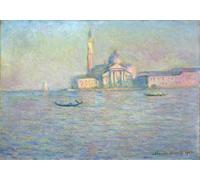 WYKUJMYTO Tableaux Célèbres Art Impression Toile Murale Tableau Saint Georges Majeur de Claude Monet Affiche de Art Pour un Usage Bureautique 60x90cm