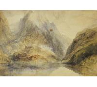 WYKUJMYTO Tableaux Célèbres Art Impression Toile Murale Tableau un paysage alpin suisse par Mallord William Turner Affiche de Art Pour un Usage Bureautique 60x90cm