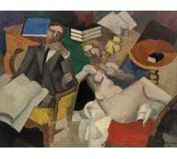 WYKUJMYTO Tableaux Célèbres Art Impression Toile Murale Tableau Vie conjugale de Roger De La Fresnaye Affiche de Art Pour un Usage Bureautique 60x90cm