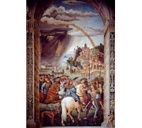 WYKUJMYTO Tableaux Célèbres Art Impression Toile Murale Tableau Vie du pape Pie II de Bernardino Di Betto Pinturicchio Affiche de Art Pour un Usage Bureautique 60x90cm