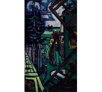 WYKUJMYTO Vintage Impressions sur Toile Art Murale Classique Art Imprimé Image Grand paysage Laren avec moulin à vent par Max Beckmann Toile Paysage Peinture Pour la Décoration du Salon 60x90cm