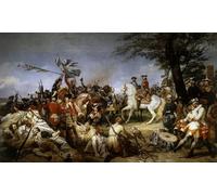 WYKUJMYTO Vintage Impressions sur Toile Art Murale Classique Art Imprimé Image Guerre de Succession d'Autriche par Horace Vernet Toile Paysage Peinture Pour la Décoration du Salon 60x90cm