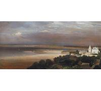 WYKUJMYTO Vintage Impressions sur Toile Art Murale Classique Art Imprimé Image Il Monastero Di Pechersk Vicino a Nizhni Novgorod Aleksey Savrasov Pour la Décoration du Salon 60x90cm