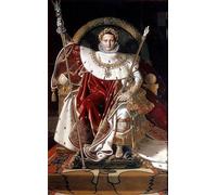 WYKUJMYTO Vintage Impressions sur Toile Art Murale Classique Art Imprimé Image Napoléon sur son trône impérial' par Napoléon Bonaparte I Toile Paysage Peinture Pour la Décoration du Salon 60x90cm