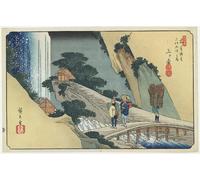 WYKUJMYTO Vintage Impressions sur Toile Art Murale Classique Art Imprimé Image Pas d'agematsu par Utagawa Hiroshige Toile Paysage Peinture Pour la Décoration du Salon 60x90cm