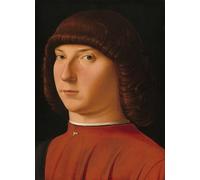 WYKUJMYTO Vintage Impressions sur Toile Art Murale Classique Art Imprimé Image Portrait d'un jeune homme par Antonello Da Messina Toile Paysage Peinture Pour la Décoration du Salon 60x90cm