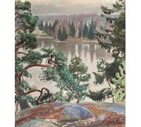 WYKUJMYTO Vintage Impressions sur Toile Art Murale Classique Art Imprimé Image Sarvikallio de Pekka Halonen Toile Paysage Peinture Pour la Décoration du Salon 60x90cm