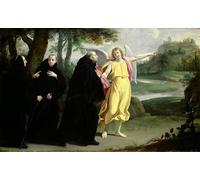 WYKUJMYTO Vintage Impressions sur Toile Art Murale Classique Art Imprimé Image Scene From the Life of St Benedict by Philippe De Champaigne Toile Paysage Peinture Pour la Décoration du Salon 60x90cm