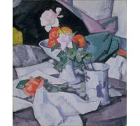 WYKUJMYTO Vintage Impressions sur Toile Art Murale Classique Art Imprimé Image Still Life Roses et pot chinois par Samuel John Peploe Toile Paysage Peinture Pour la Décoration du Salon 60x90cm