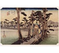 WYKUJMYTO Vintage Impressions sur Toile Art Murale Classique Art Imprimé Image Yoshiwara Fuji vu de gauche par Utagawa Hiroshige Toile Paysage Peinture Pour la Décoration du Salon 60x90cm