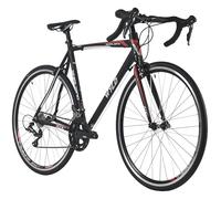 WYLD Vélo de Course 28'' Whirlwind 100 Cadre Aluminium Noir 16 Vitesses (Noir-Rouge, 58 cm)