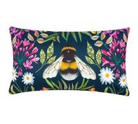 Wylder Nature House of Bloom Zinnia Bee Housse de Coussin d'extérieur