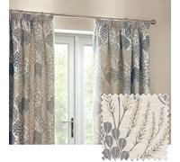 Wylder Nature Ophelia Rideaux plissés Jacquard Motif Floral