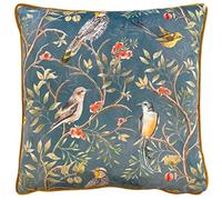 Wylder Tropics Housse de Coussin Orient Chinoiserie Oiseaux Bleu Ardoise 43 x 43 cm