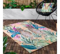Wylder Tropics Kali Leopards Tapis d'intérieur/extérieur Motif léopard Doré 120 x 170 cm