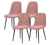WYLEBER Extensibles Housse de Chaise de Salle à Manger Coquille Lot de 2/4/6,Housses de Chaises Coquille sans Accoudoirs Style Moderne du Milieu du Siècle,Amovibles et Lavables en Machine(Pink,4Pcs)