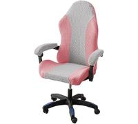 WYLEBER Housse De Chaise De Jeu avec Accoudoirs,Housse De Chaise De Gaming élastique en Jacquard Bicolore,Housse De Chaise Pivotante Ordinateur Fauteuil De Bureau Anti-PoussièRe(K)