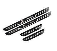 WYLFAFA 4 Pièces Barres de Seuil de Porte pour Citroen C4 Coupé III 2020-2025 2026, Protection de Pédale Acier Inoxydable Anti-Rayures Garniture Voiture,A/Carbon Fiber Texture