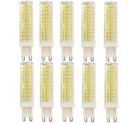 WYLIELAMSH 10Pcs G9 LED 3W5W6W7W9W12W 124LED Céramique Mèche de maïs sans fréquence de scintillement Insertion d’ampoule 220V (12W/Blanc froid)