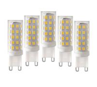 WYLIELAMSH 5pcs G9 Led Light Bulb 3w 5w 6w 7w 9w 12w Replace 40w Halogen Lamp Warm/cold White/natural White(6W/Warm White)
