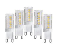 WYLIELAMSH 5pcs G9 Led Light Bulb 3w 5w 6w 7w 9w 12w Replace 40w Halogen Lamp Warm/cold White/natural White(3W/Warm White)