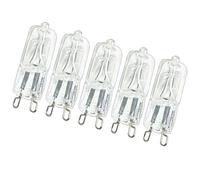 WYLIELAMSH Capsules LED Transparentes G9 120V 220V, 5 Pièces, Ampoules Halogènes 20W 25W 40W 60W, Lampe Halogène Super Brillante, Blanc Chaud,220V-60W