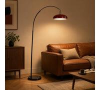 Wylolik Lampadaire arqué Rouge vin de Moderne du Milieu du siècle, 3 Couleurs