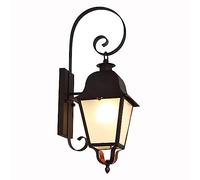 Wylolik Rétro Applique Extérieure, Noir Métal extérieure Lampe murale en aluminium Avec abat - jour en verre, Étanche Applique, Extérieure Applique col de cygne pour terrasse, véranda et cour