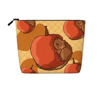 WYLXIN Adorable petit hamster faux sac de maquillage en chanvre respectueux de l'environnement et durable, design simple, facile à ranger vos essentiels de beauté, noir, taille unique