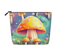 WYLXIN Fantasy Dream Trousse de maquillage en chanvre Faux champignon Respectueux de l'environnement et durable, design simple, facile à ranger vos essentiels de beauté, noir, taille unique