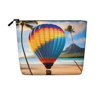 WYLXIN Hawaii Hot Air Balloon Faux Chanvre Maquillage Bag Respectueux de l'environnement et durable Design simple Facile à ranger vos essentiels de beauté Noir Taille unique