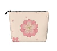 WYLXIN Little Pink Cherry Blossoms Trousse de maquillage en chanvre écologique et durable Design simple Facile à ranger vos essentiels de beauté Noir Taille unique