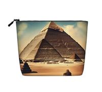 WYLXIN Rêver des pyramides de Khufu Faux sac de maquillage en chanvre. Respectueux de l'environnement et durable, design simple, facile à ranger vos essentiels de beauté.