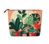 WYLXIN Sac de maquillage en chanvre artificiel pour plantes vertes en pot. Respectueux de l'environnement et durable, design simple, facile à ranger vos essentiels de beauté, noir, taille unique